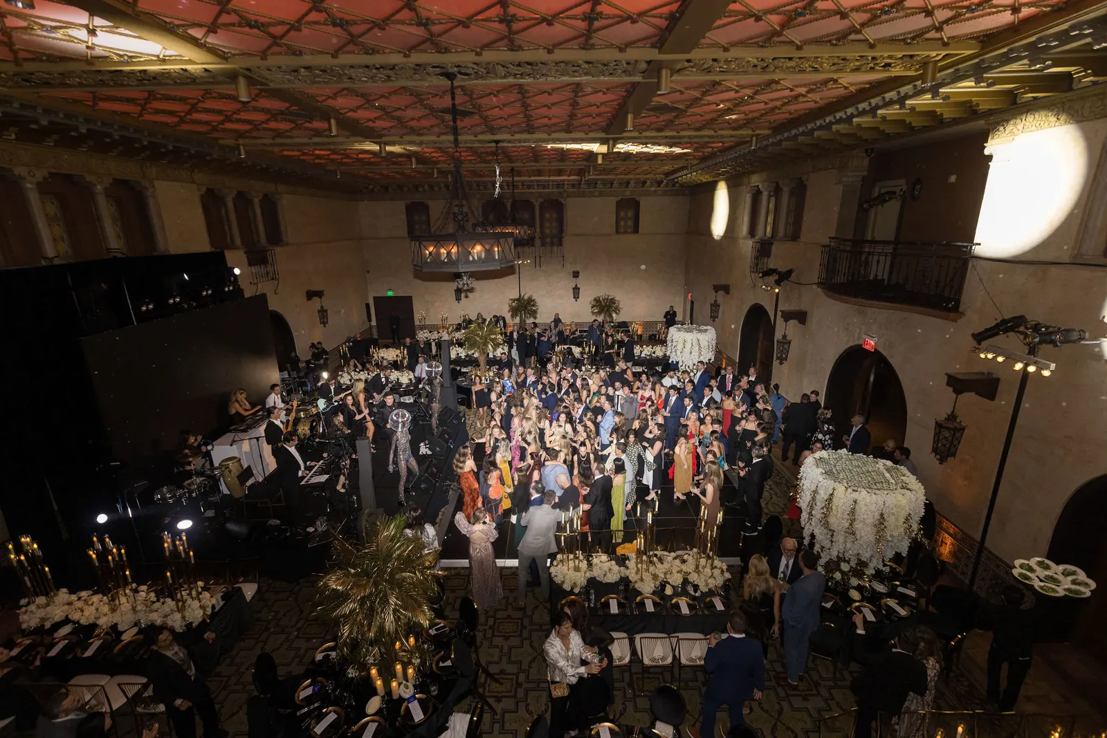 Wide view of a ballroom filled with gala guests at the Edge 2025 event, photographed by Marquee Visuals in Los Angeles.
